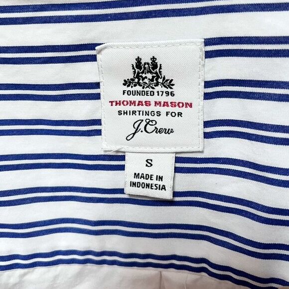 Thomas Mason for J.Crew Tunic in Mixed Stripe in Blue and White S - Picture 4 of 11